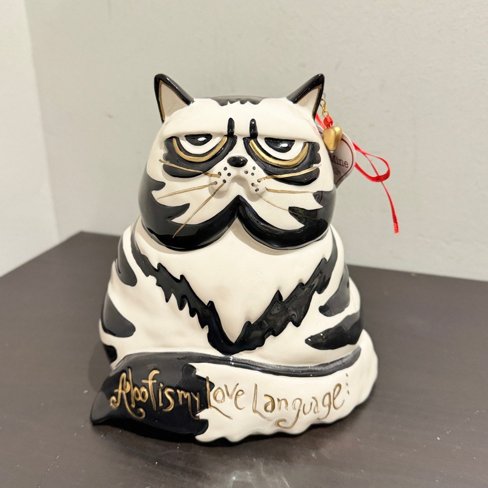 Blue Sky Heather Goldminc Aloof is my Love Language Grumpy Cat Ceramic Figurine